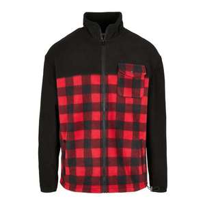 Urban Classics Jachetă fleece negru / roșu imagine