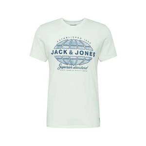 JACK & JONES Tricou crem / albastru imagine