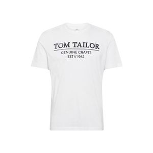 TOM TAILOR Tricou alb / negru imagine