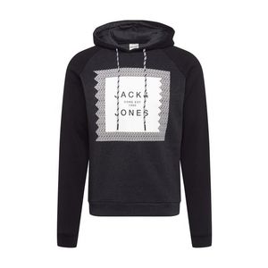 JACK & JONES Bluză de molton negru / alb / gri imagine