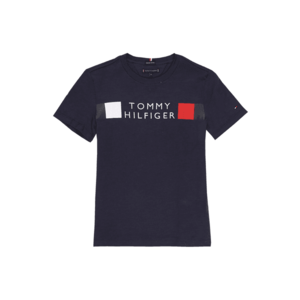 TOMMY HILFIGER Tricou albastru noapte / alb / roșu / negru imagine