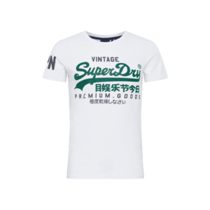 Superdry Tricou alb murdar / mov vânătă / verde smarald imagine