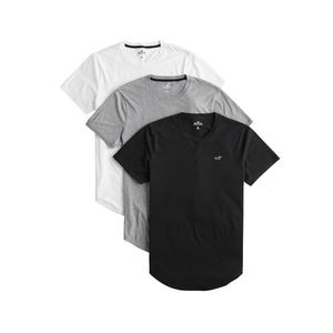 HOLLISTER Tricou alb / gri / negru imagine