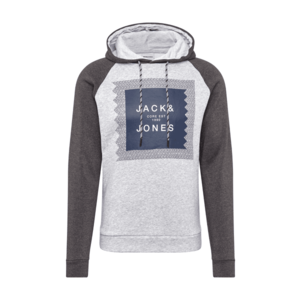 JACK & JONES Bluză de molton 'Retail' gri închis / gri deschis / alb / navy imagine