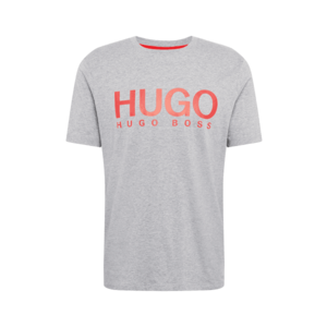 HUGO Tricou 'Dolive 204' gri amestecat / roșu imagine