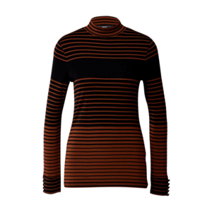 Esprit Collection Tricou negru / maro ruginiu imagine