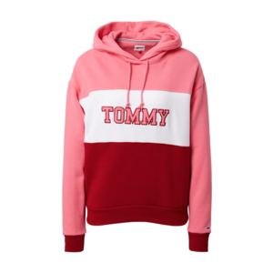 Tommy Jeans Bluză de molton roz / roșu / alb imagine