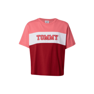 Tommy Jeans Tricou roșu / somon / alb imagine