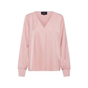 OBJECT Bluză 'OBJEILEEN L/S V-NECK TOP NOOS' roz imagine