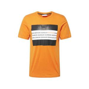 Calvin Klein Tricou portocaliu / alb / negru imagine