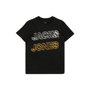 Jack & Jones Junior Tricou 'BOXER' negru / alb / galben imagine
