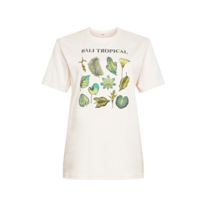 Mister Tee T-Shirt 'Bali Tropical' verde / crem imagine