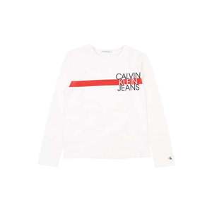 Calvin Klein Jeans Tricou alb / roșu / negru imagine
