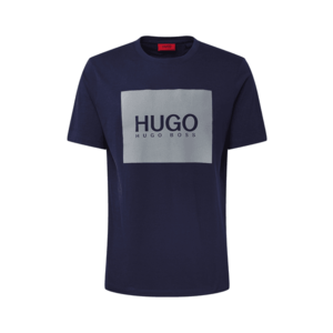 HUGO Tricou 'Dolive 211' albastru închis / gri imagine