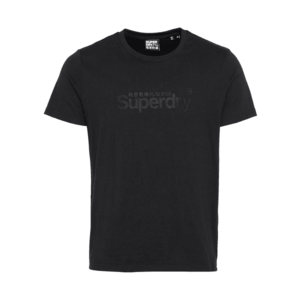 Superdry Tricou negru / gri metalic imagine