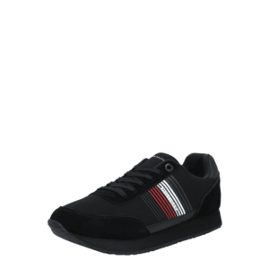 TOMMY HILFIGER Sneaker low negru / albastru închis / roșu / alb imagine