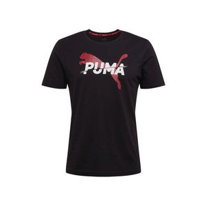 PUMA Tricou funcțional negru / roșu / alb imagine