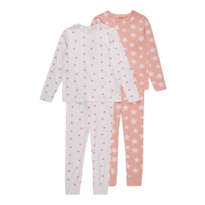 NAME IT Pijamale alb / roz vechi imagine