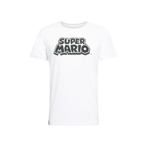JACK & JONES Tricou 'SUPER MARIO' alb / negru imagine