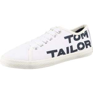 TOM TAILOR Sneaker low alb / albastru închis imagine