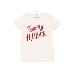 TOMMY HILFIGER Tricou alb / roși aprins imagine