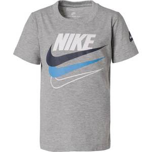 Nike Sportswear Tricou gri amestecat / alb / navy / albastru cer imagine