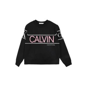 Calvin Klein Jeans Bluză de molton negru / roz deschis imagine