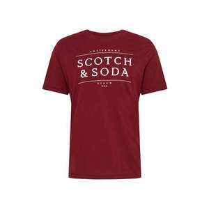SCOTCH & SODA Tricou roșu sânge / alb imagine