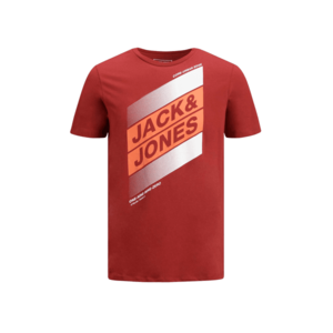 JACK & JONES Tricou roșu / portocaliu / alb imagine