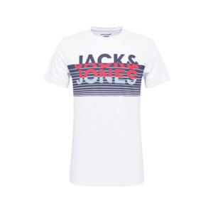 JACK & JONES Tricou 'BRIXI' alb / gri-maro / roșu imagine