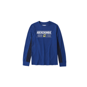 Abercrombie & Fitch Tricou albastru / navy / alb imagine