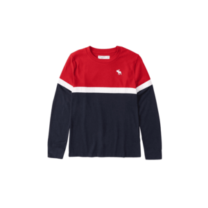Abercrombie & Fitch Tricou roșu / alb / navy imagine