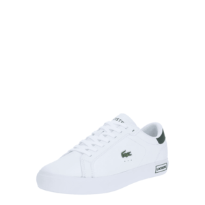 LACOSTE Sneaker low 'POWERCOURT' verde închis / alb imagine