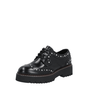 SCOTCH & SODA Pantofi cu șireturi 'Olivine' negru / argintiu imagine