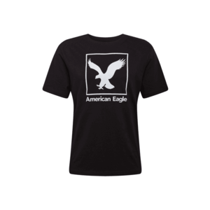 American Eagle Tricou negru / alb imagine