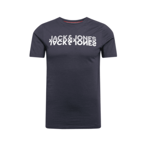 JACK & JONES Tricou bleumarin / gri deschis / alb imagine
