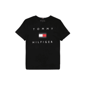 TOMMY HILFIGER Tricou negru / alb / roșu / marine imagine