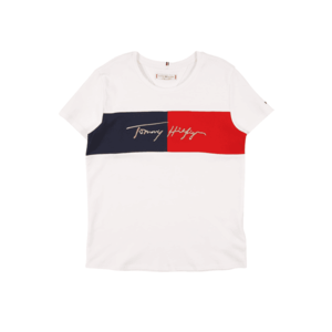 TOMMY HILFIGER Tricou alb / navy / roșu / auriu imagine