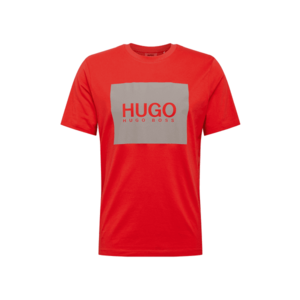 HUGO Tricou 'Dolive 211' roșu / gri imagine