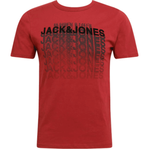JACK & JONES Tricou 'Club' roșu / negru imagine