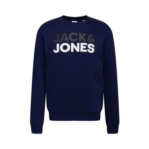 JACK & JONES Bluză de molton navy / alb imagine