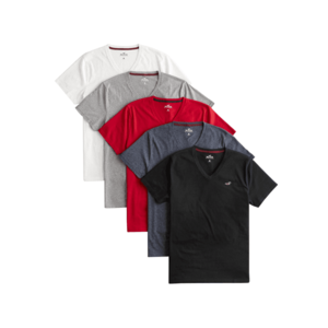 HOLLISTER Tricou alb / roșu / gri / albastru / negru imagine