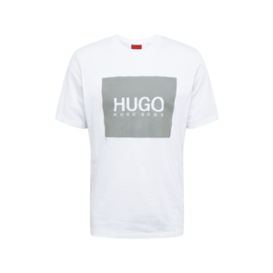 HUGO Tricou 'Dolive' alb / gri închis imagine