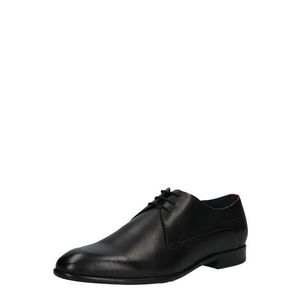 HUGO Pantofi cu șireturi negru imagine