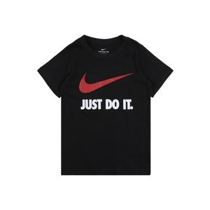 Nike Sportswear Tricou negru / roșu / alb imagine