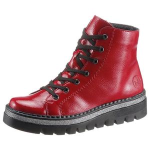 RIEKER Pantofi cu șireturi negru / roșu imagine