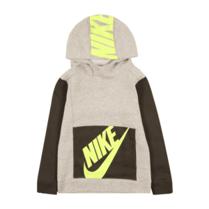 Nike Sportswear Bluză de molton gri / negru / galben neon imagine