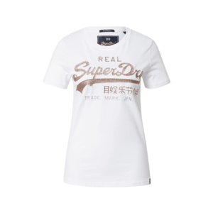 Superdry Tricou alb / auriu - roz imagine
