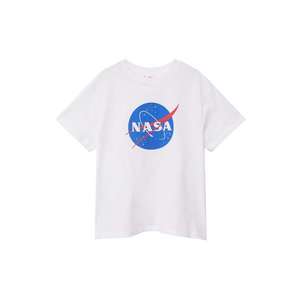 MANGO KIDS Tricou 'NASA' alb / albastru royal / roșu deschis imagine