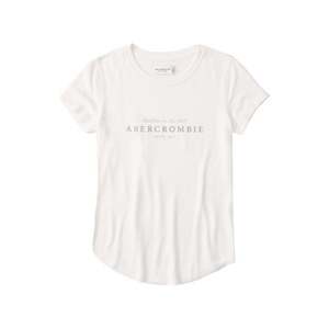 Abercrombie & Fitch Tricou alb / gri deschis imagine